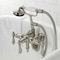 Kingston Brass CA19T8 3-3/8" Tub Wall Mount Clawfoot Tub Faucet with Hand Shower, Brushed Nickel CA19T8 - alternate 4
